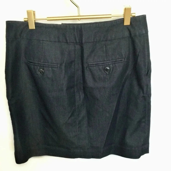 Vintage 90s Mossimo Womens 8 Mini Denim‎ Jean Skirt Blue Black Zip Front Stretch - Picture 2 of 8